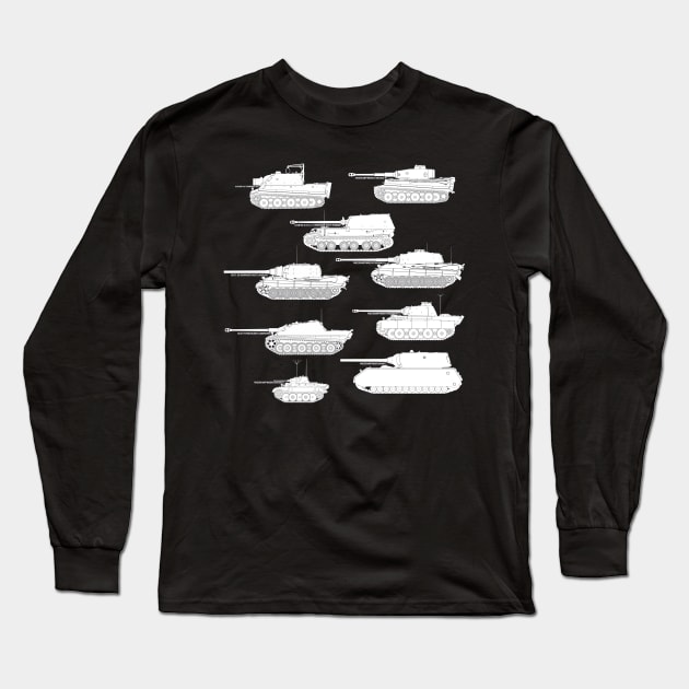 9 real german tanks Long Sleeve T-Shirt by FAawRay